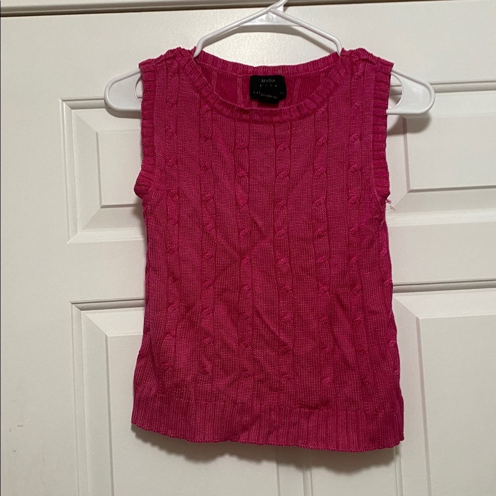 Moda Fuchsia Cable Knit Top